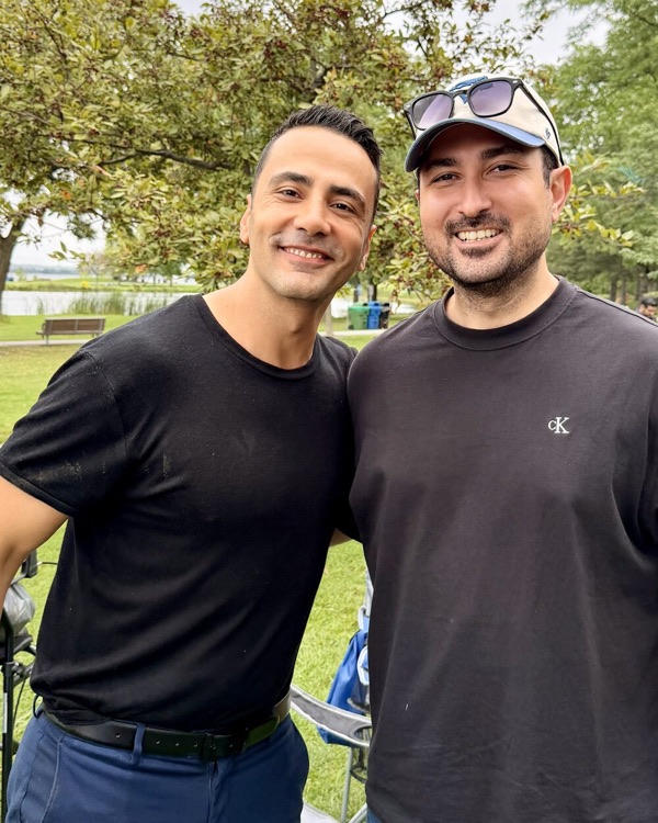 Mert with one of his buyers