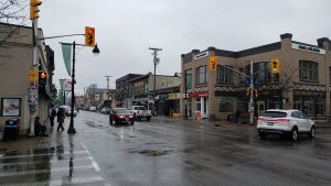 Bank Street in the Glebe on a rainy day